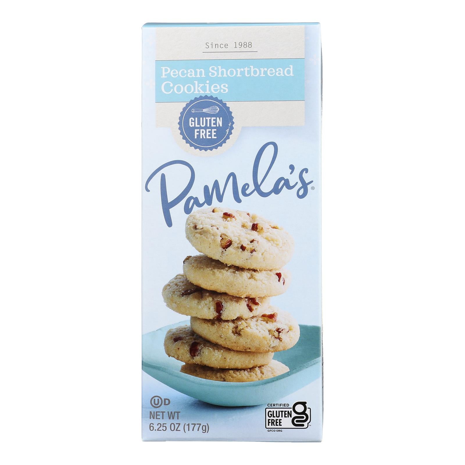 Pamela's Products - Cookies - Pecan Shortbread - Gluten-free - Case Of 6 - 6.25 Oz.