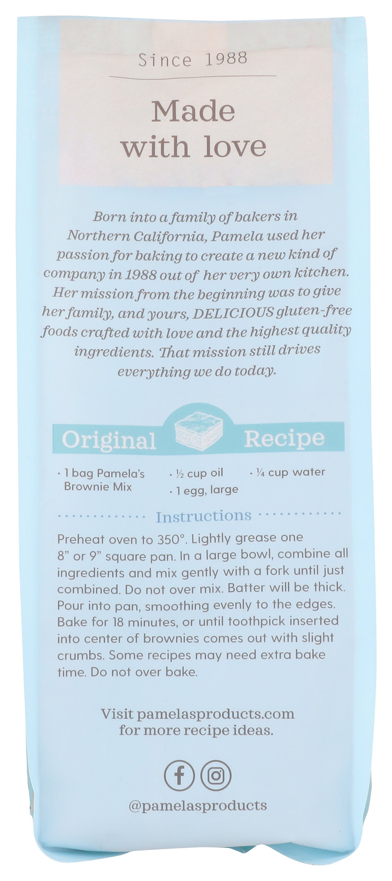PAMELAS MIX BROWNIE IRRSSTBL WF