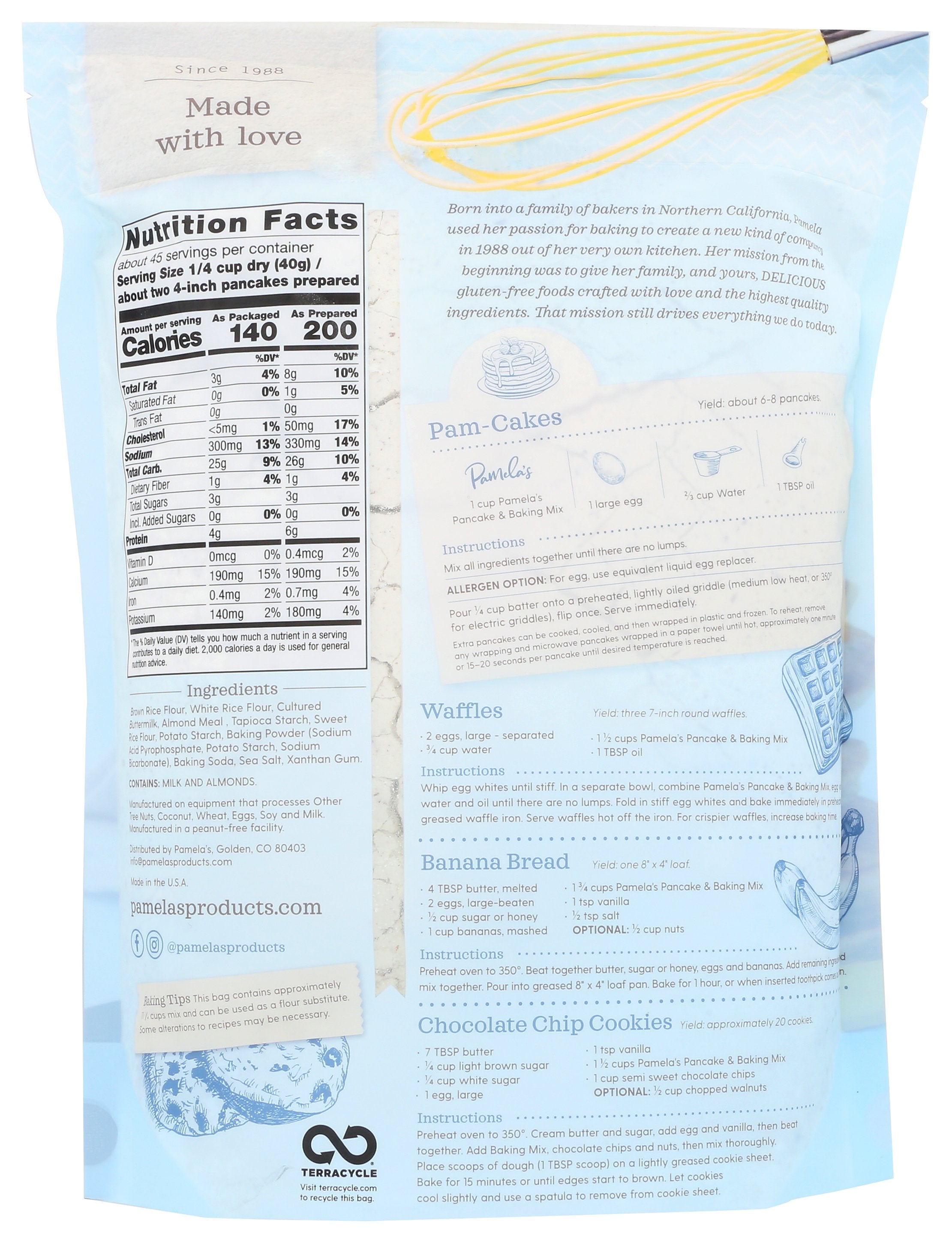 PAMELAS MIX PANCAKE BAKING WF