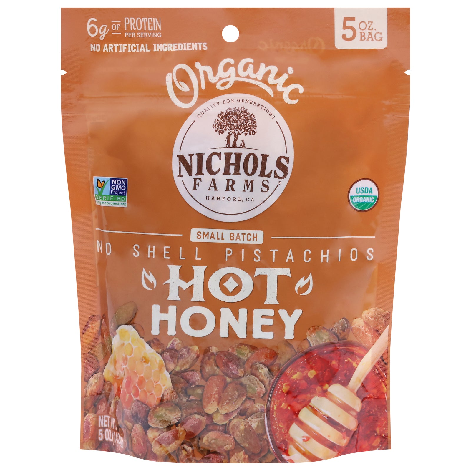 Nichols Farms - Pstchio Og2 Hot Hny Krnls - CS of 12-5 OZ