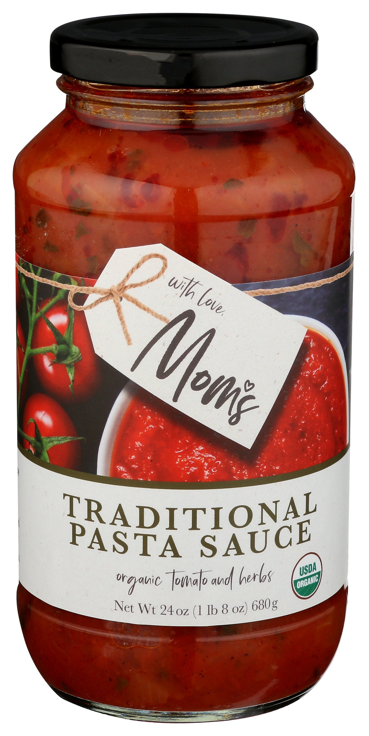 MOMS SAUCE PASTA ORG TMTO BASIL - Case of 6