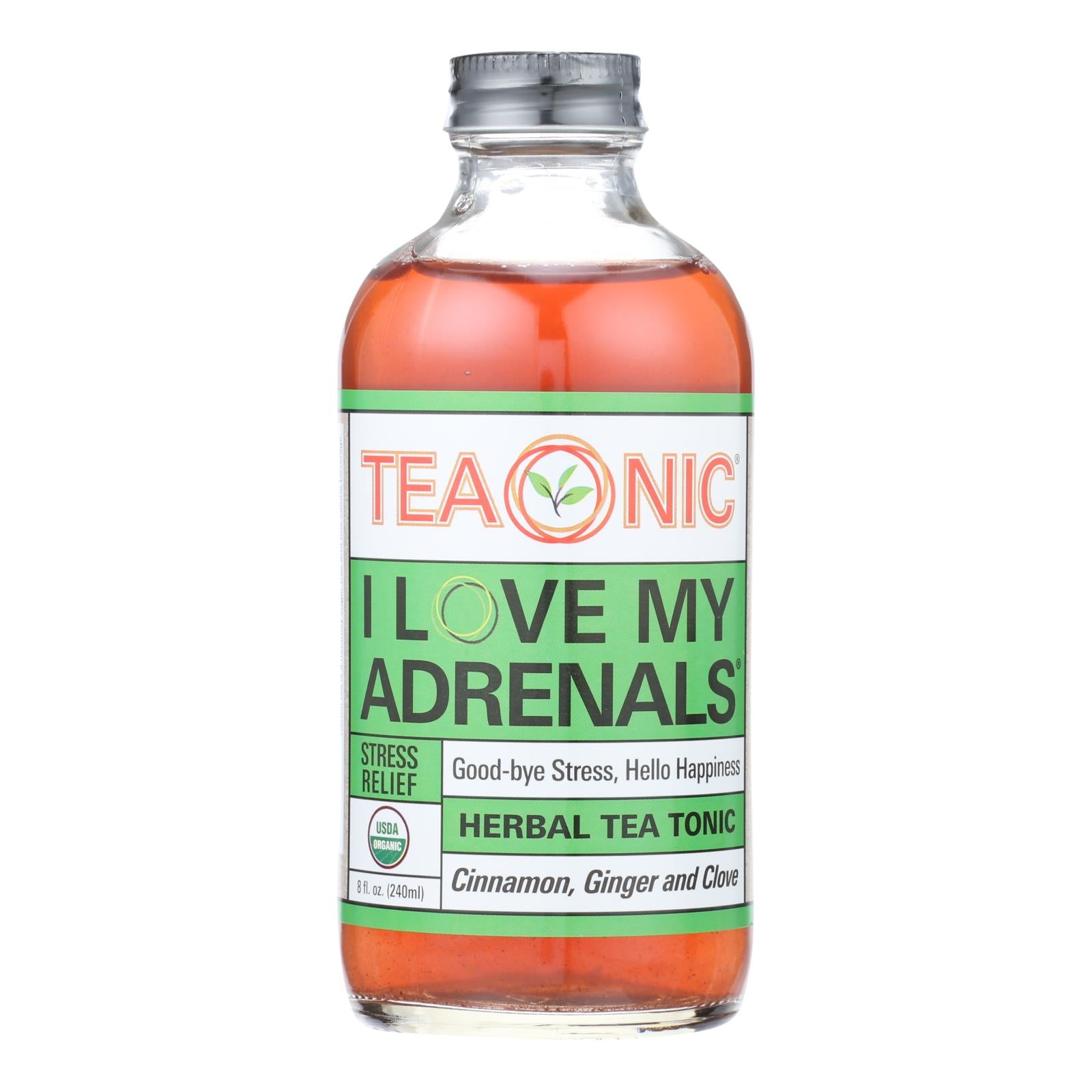 Teaonic, I Love My Adrenals Herbal Tea Supplement  - Case of 6 - 8 FZ