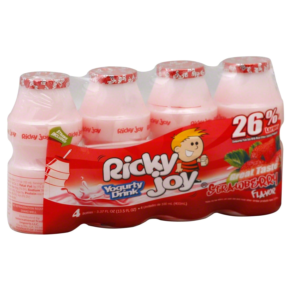 Ricky Joy Drink Yogurty Strawberry - Pack of 10 - 13.5 fo