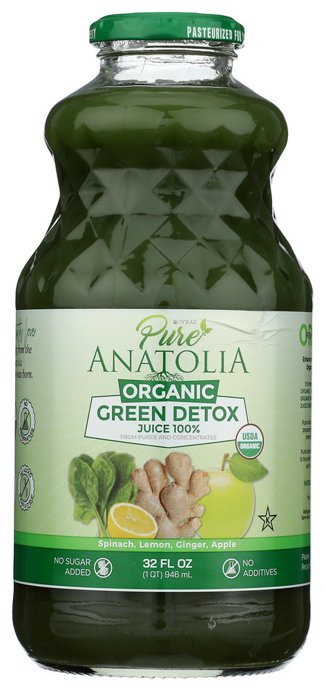 Pure Anatolia Juice Green Detox Organic - Pack of 6 - 32 fo