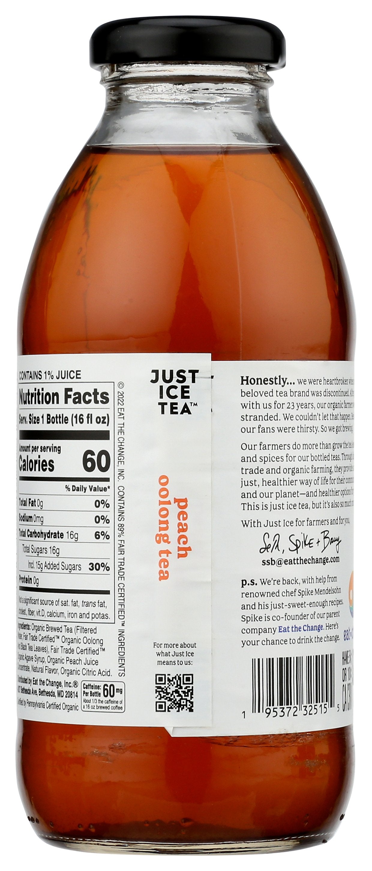 JUST ICE TEA TEA PCH OOL ORG - Case of 12