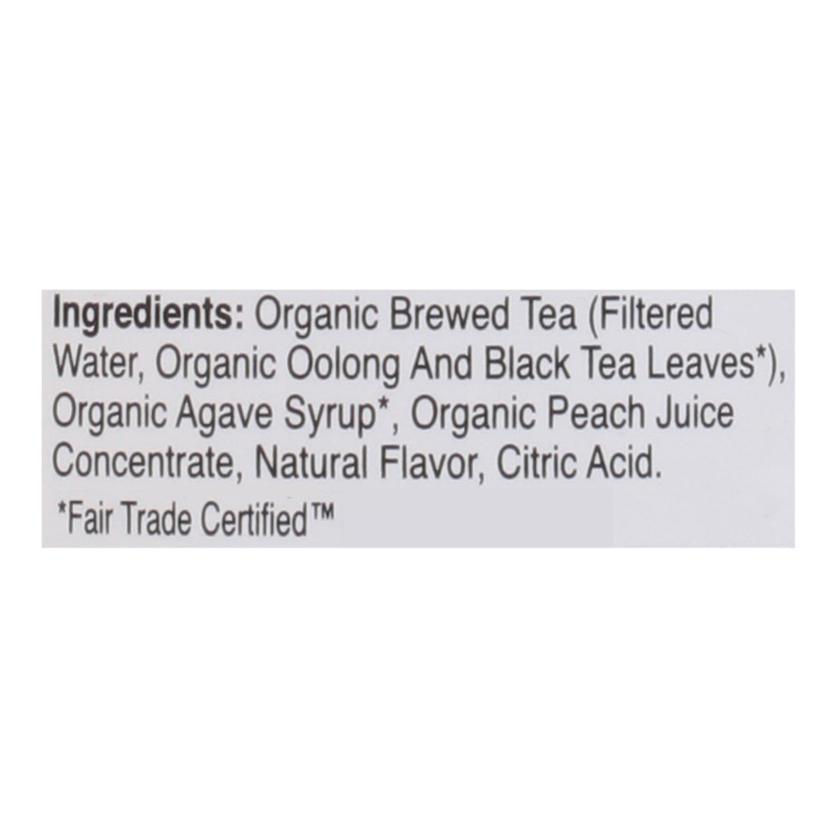 Just Ice Tea - Tea Og2 Peach Oolong - CS of 12-16 FZ