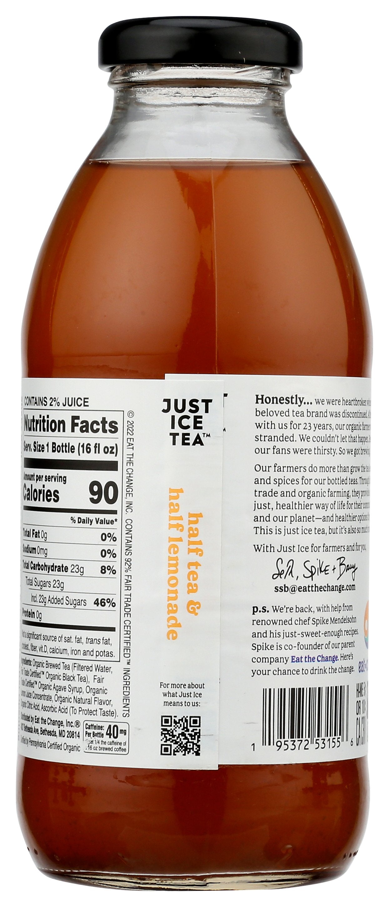 JUST ICE TEA TEA HLF HLF ORG - Case of 12