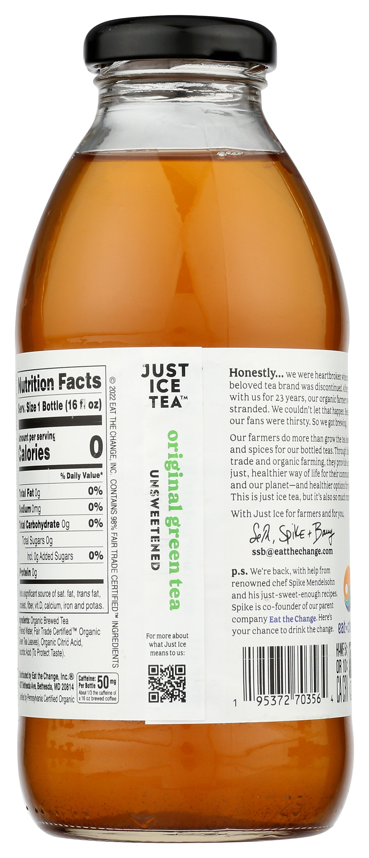 JUST ICE TEA TEA ORGL GR ORG - Case of 12