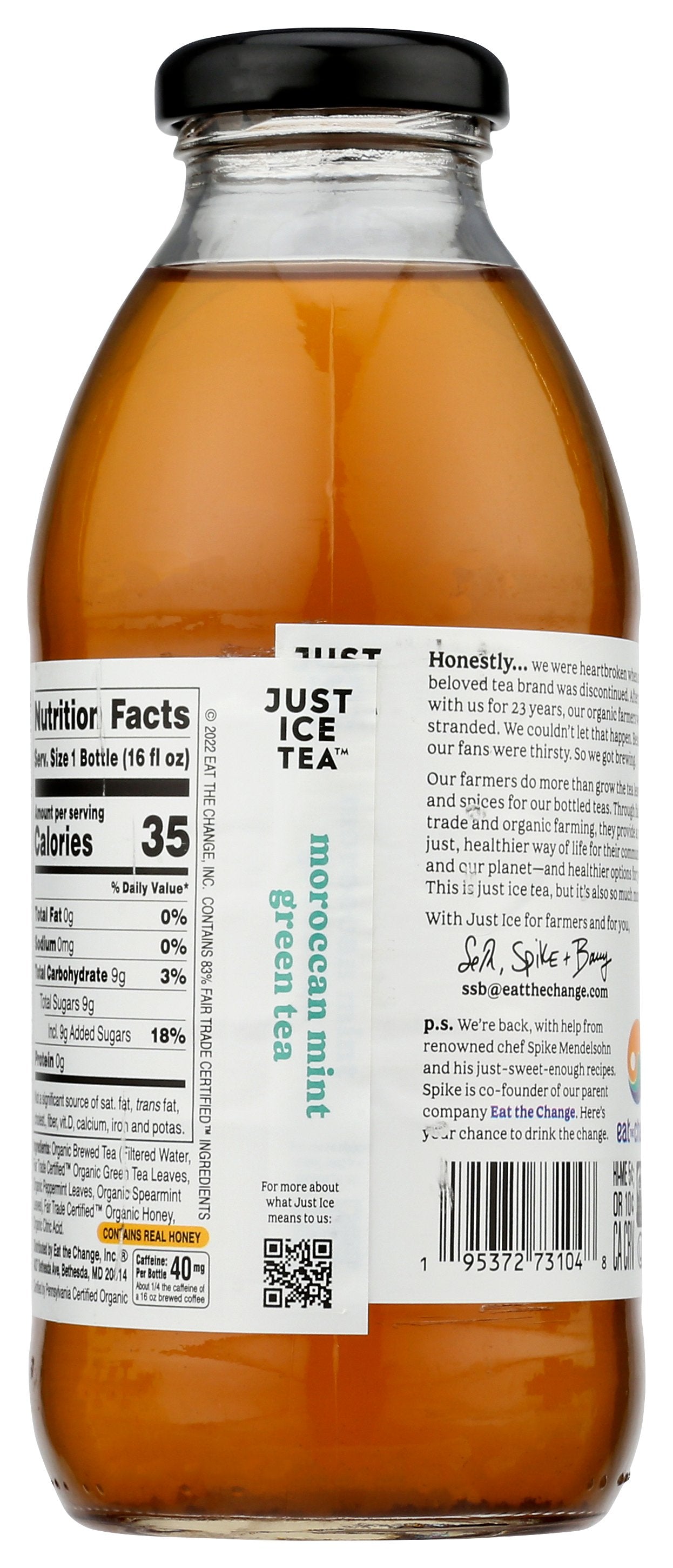 JUST ICE TEA TEA MOR MNT ORG - Case of 12