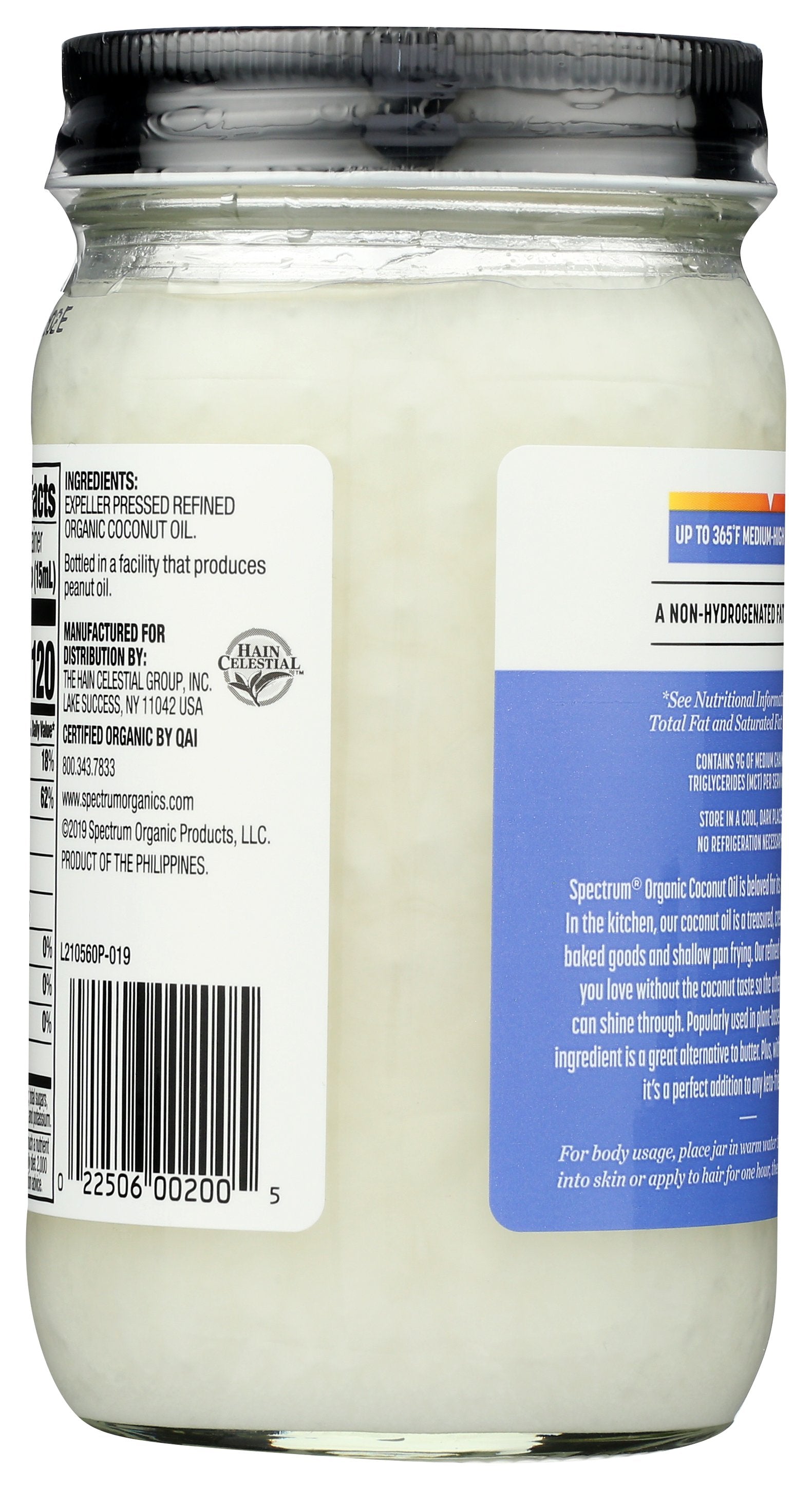 SPECTRUM NATURALS OIL COCONUT SEMI REFND ORG - Case of 6