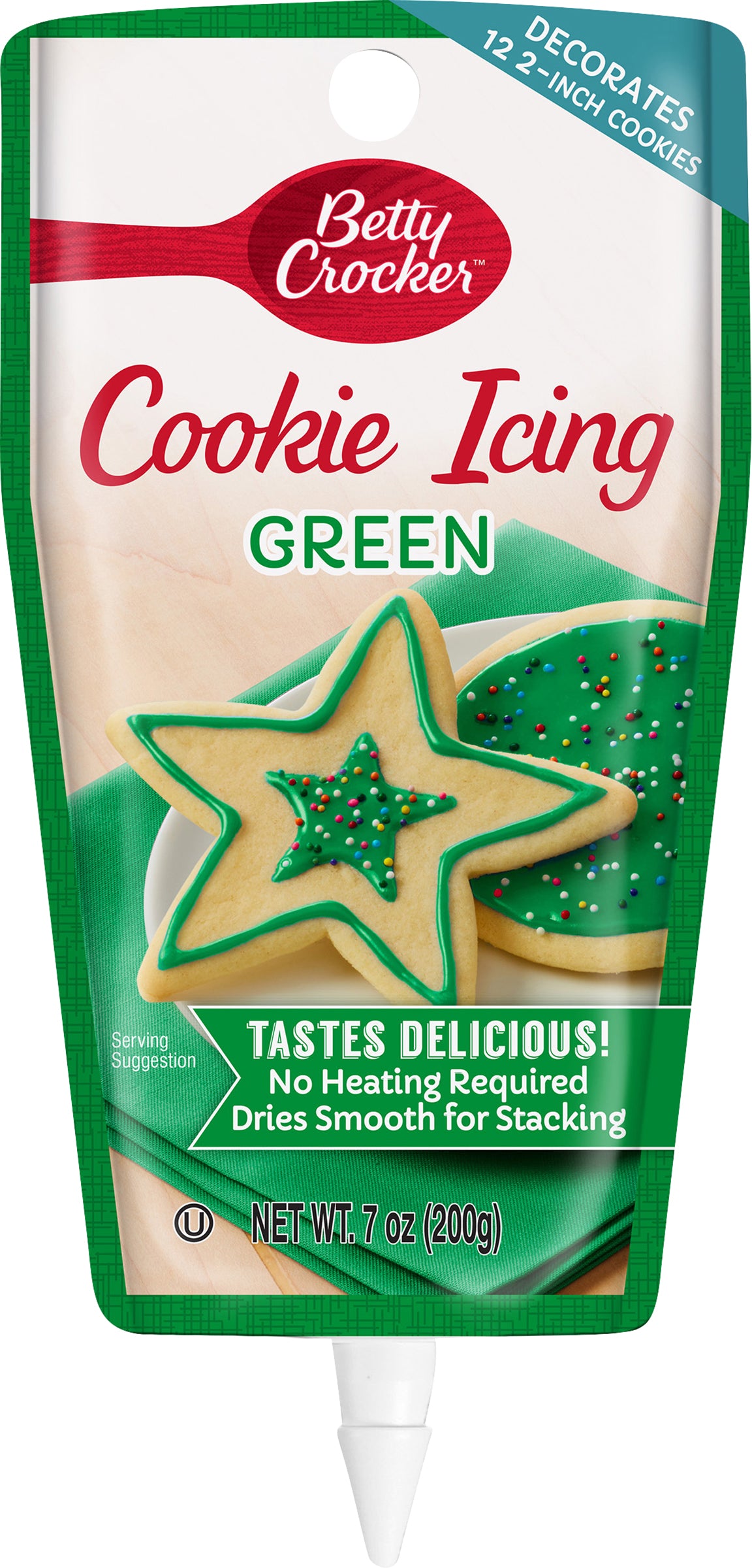 Betty Crocker Green Cookie Icing 7 oz - Case of 6