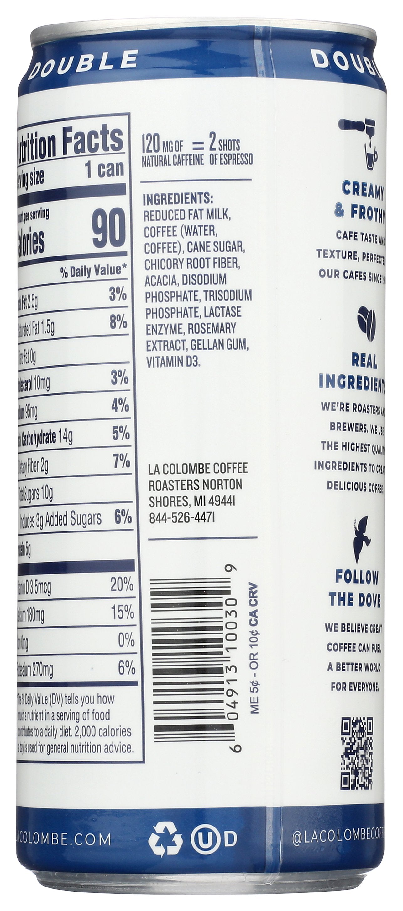 LA COLOMBE LATTE DRAFT DOUBLE SHOT - Case of 12
