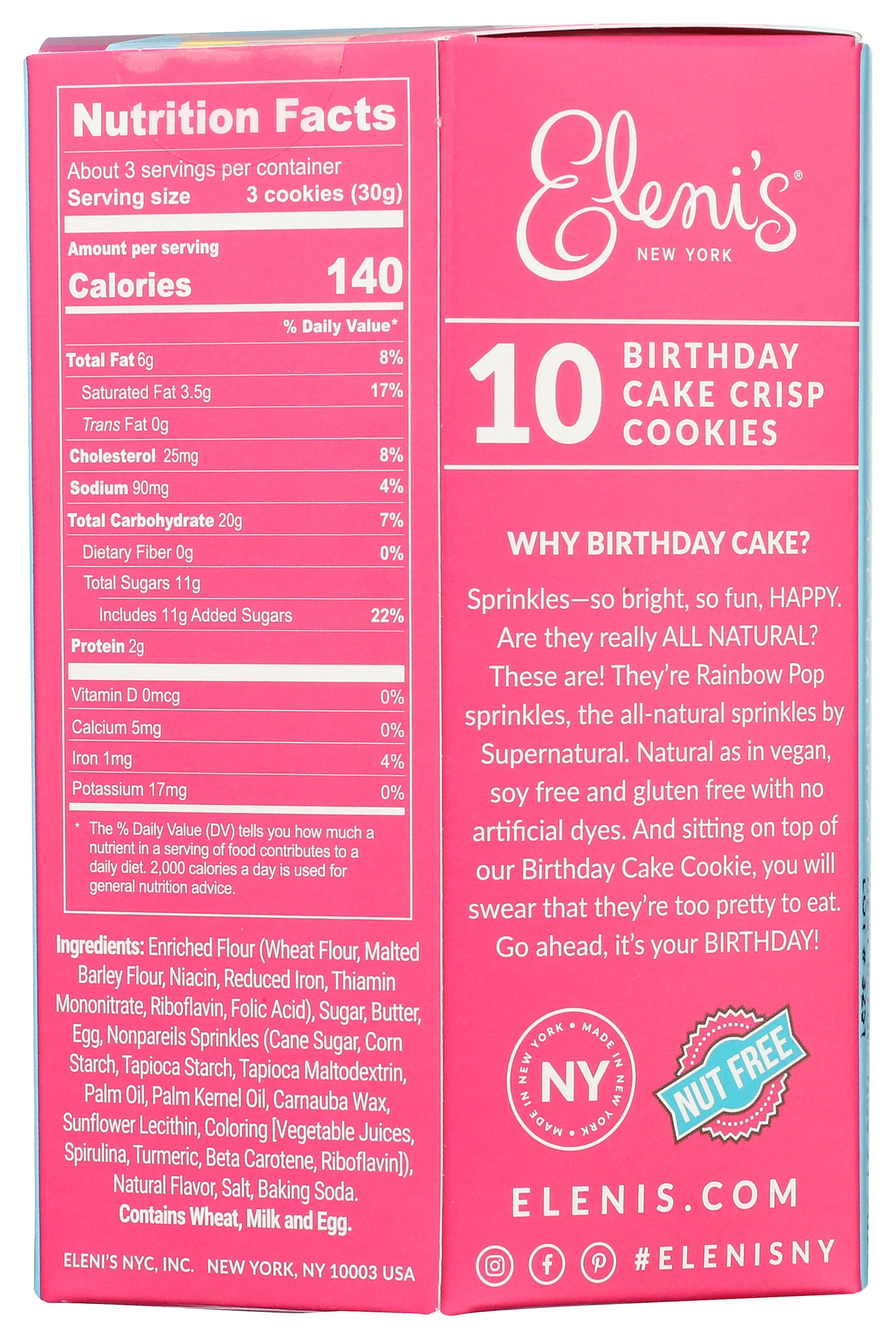 ELENIS COOKIES COOKIE BIRTHDAY CAKE BOX - Case of 6