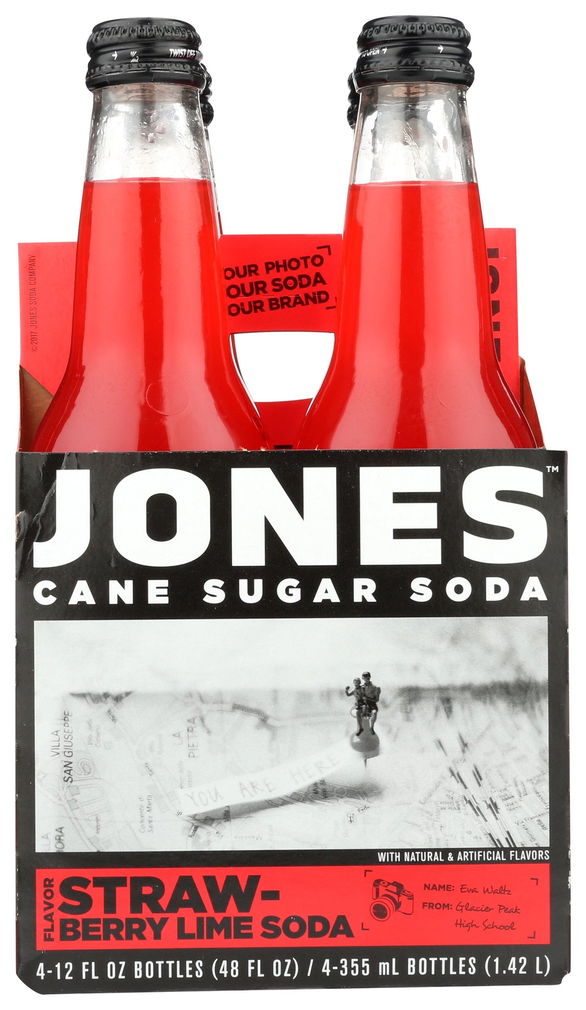 JONES SODA 4PK STRWBRY LIME - Case of 6