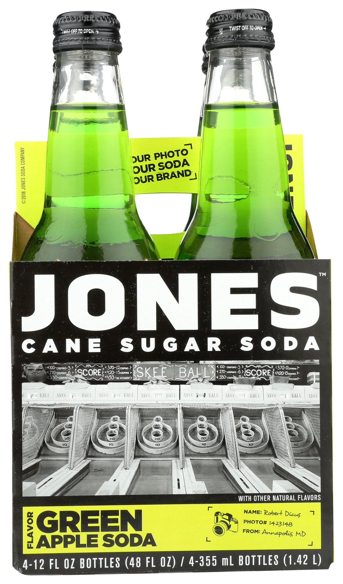 JONES SODA 4PK GREEN APPLE - Case of 6