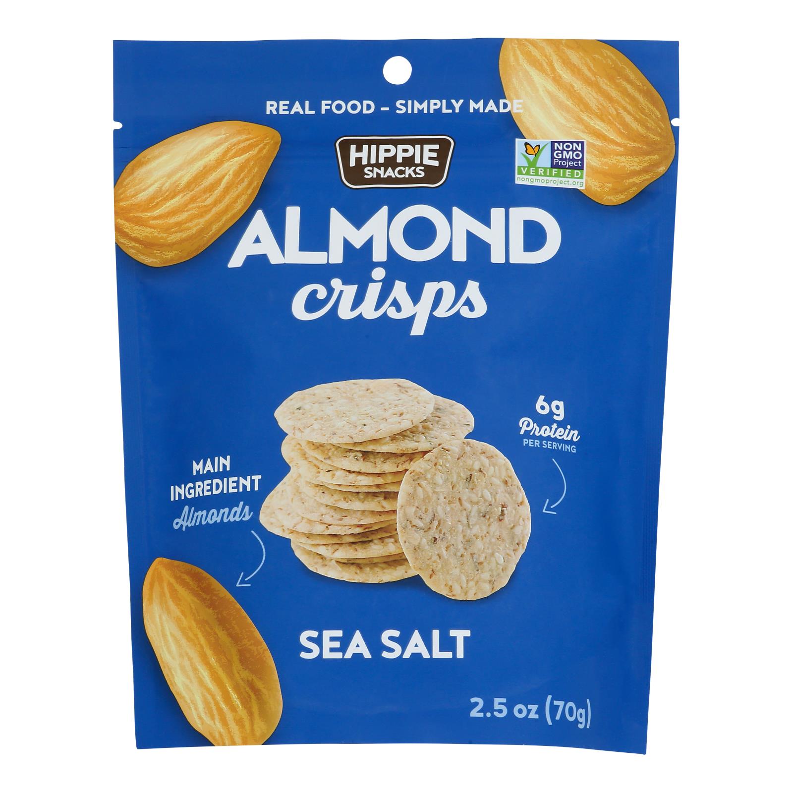 Hippie Snacks - Almond Crisp Sea Salt - CS of 8-2.5 OZ
