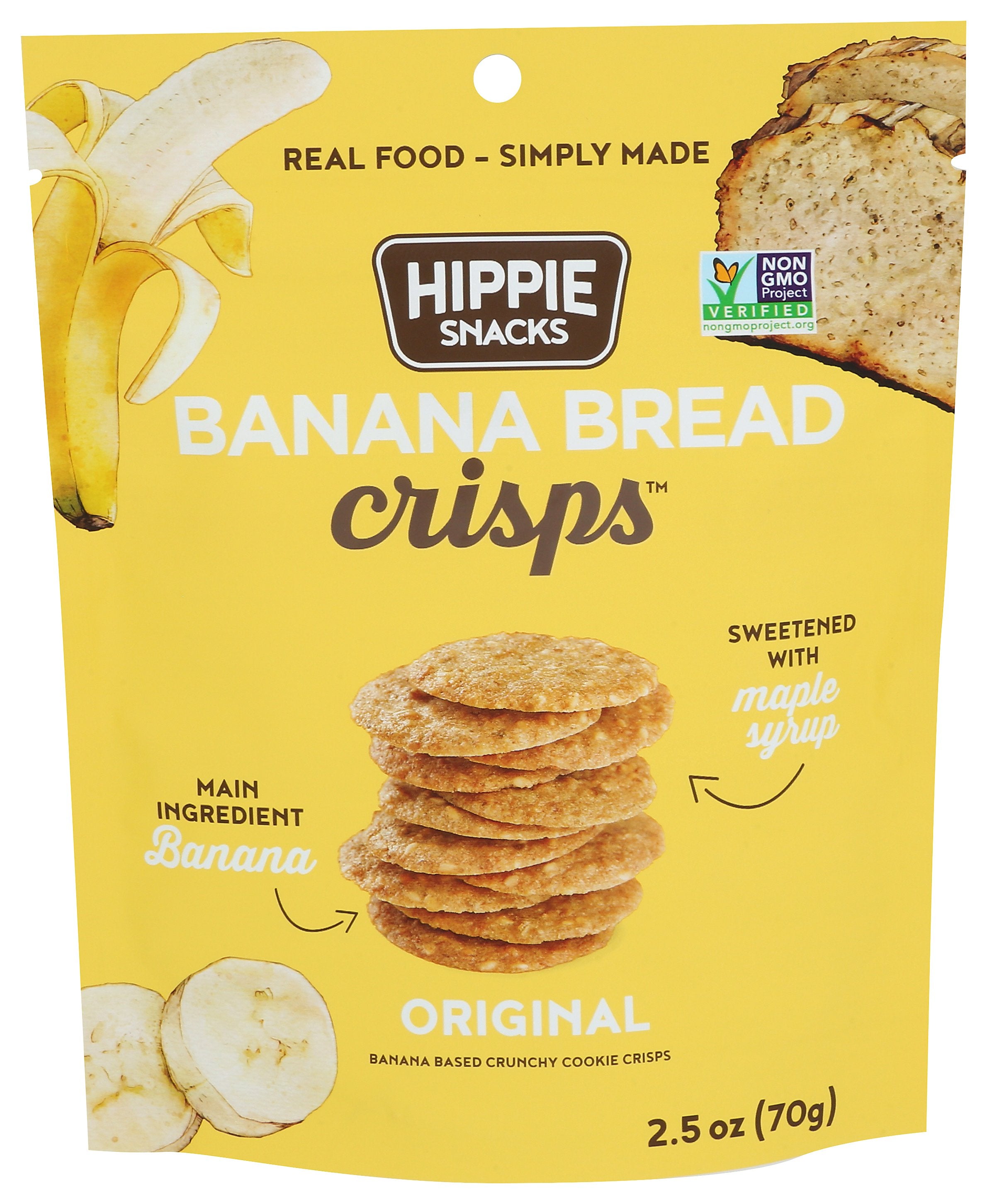 HIPPIE SNACKS CRISPS BANANA BREAD ORIG - Case of 8