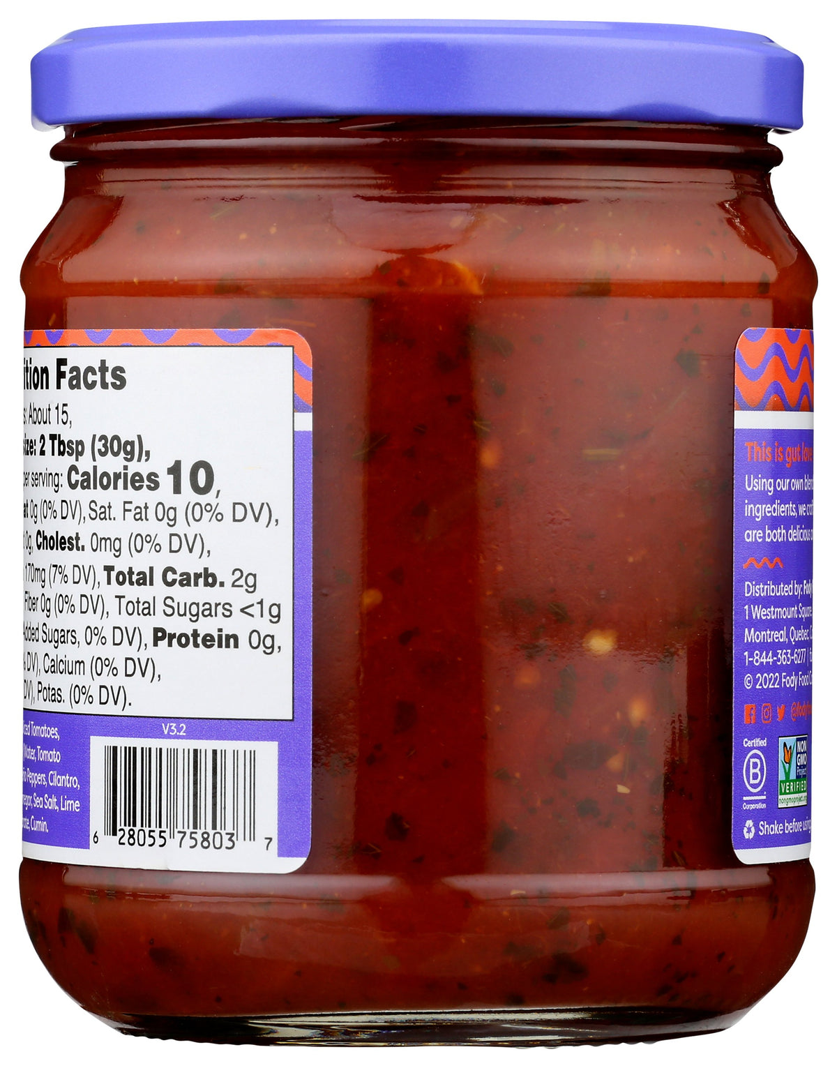 FODY FOOD CO SALSA MED LOW FODMAP - Case of 6