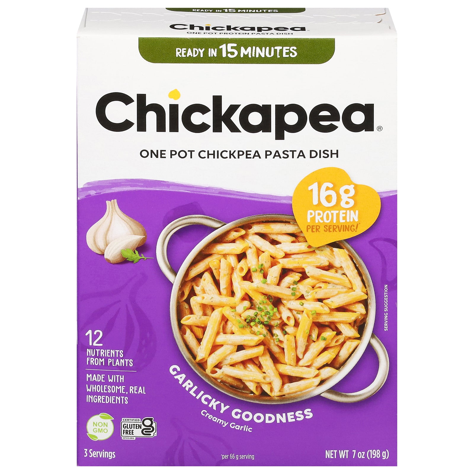 Chickapea Pasta - Chkp Psta 1 Pot Crmy Gar - CS of 6-7 OZ
