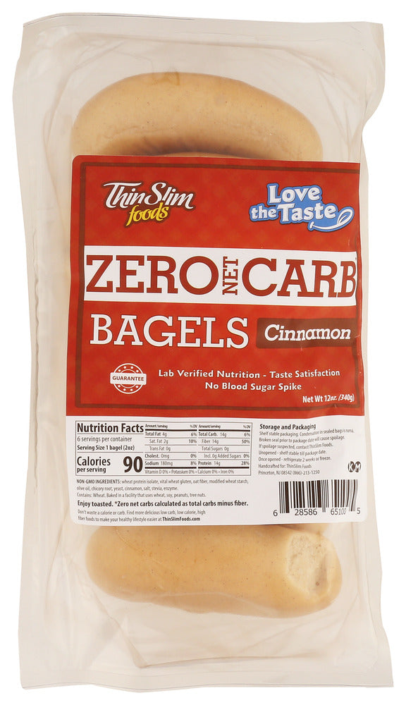 Thinslim Foods Bagels Cinnamon Low Carb - 12 oz (Case of 6)
