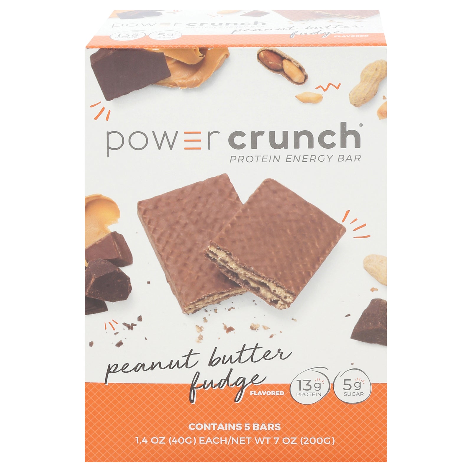 Power Crunch - Prtn Br Pb Fudge 5 Ct - CS of 6-5/1.4 OZ