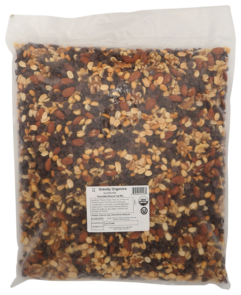 Grandy Oats Trail Mix Dark Chocolate and Almonds Organic - 10 lb