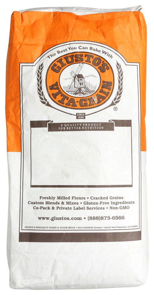 Giustos Eb Flour Whole Wheat Fine Organic - Pack of 1 - 50 Lb