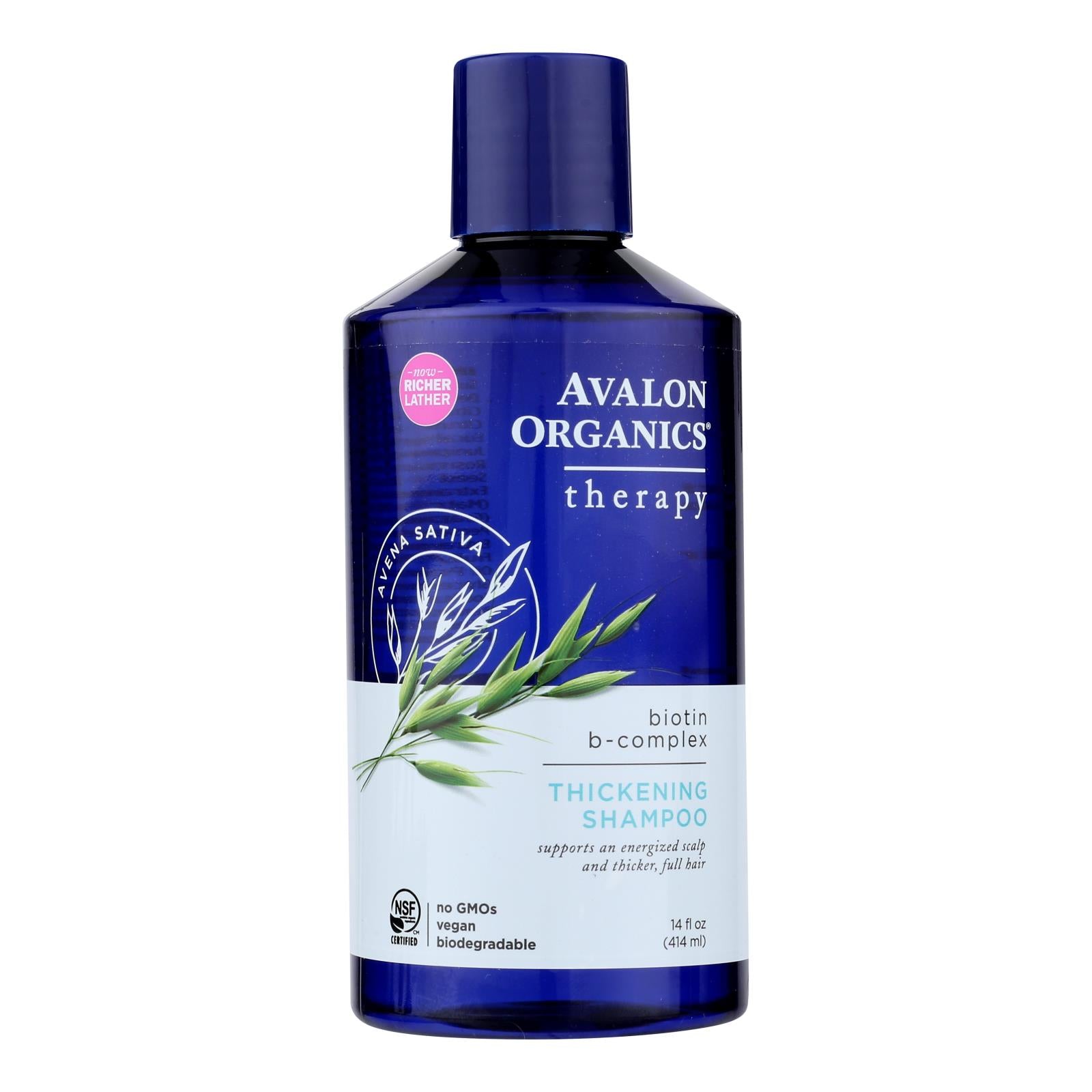 Avalon Organics Thickening Shampoo Biotin B Complex Therapy - 14 Fl Oz