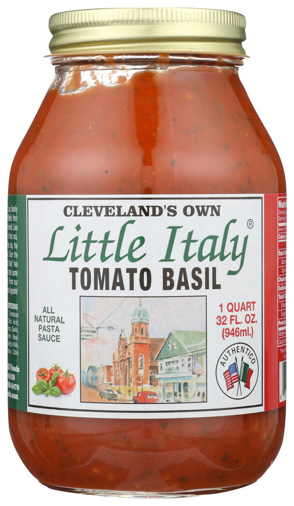 Cleveland's Own Little Tomato Basil Pasta Sauce - Case of 12 - 32 OZ
