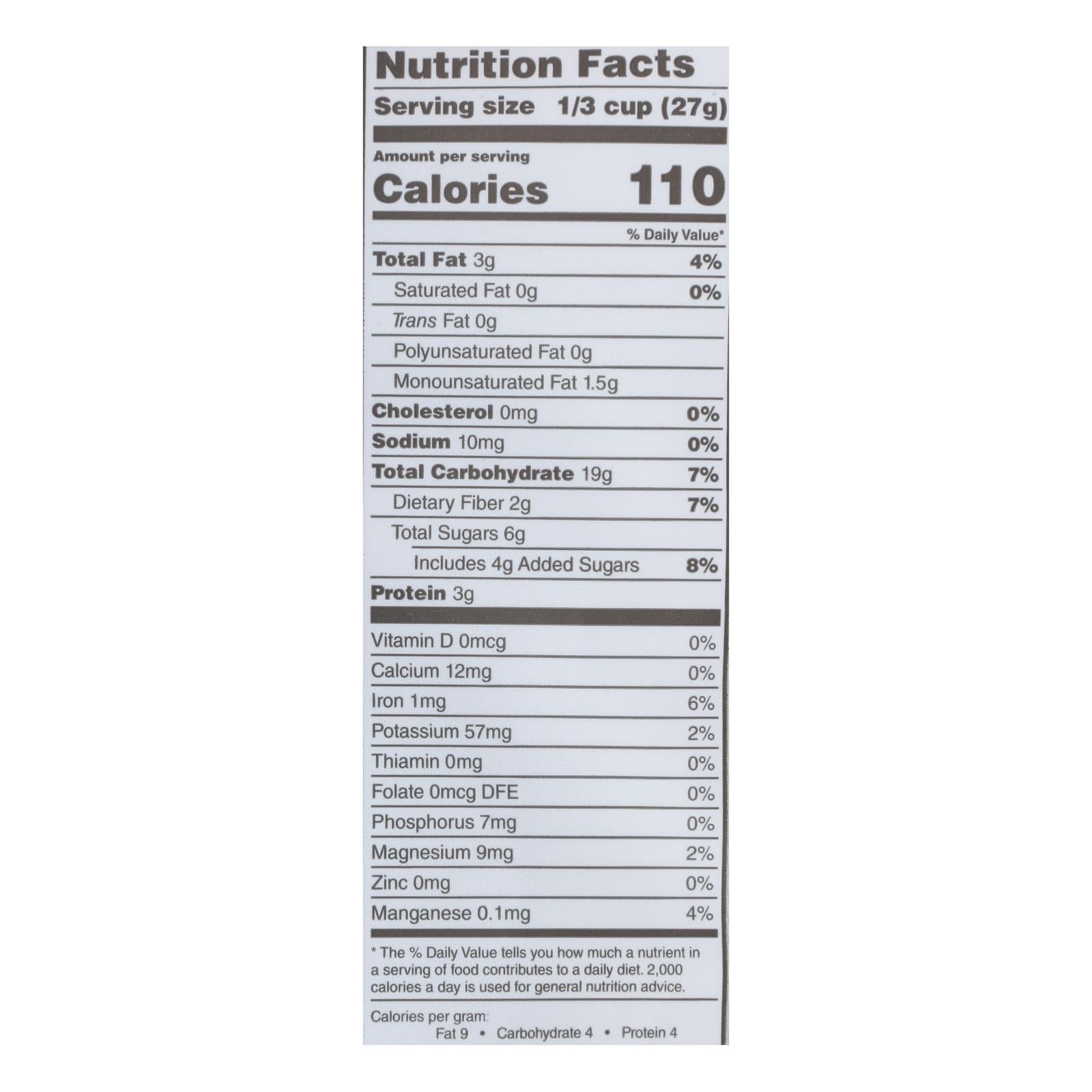 One Degree Organic Foods Quinoa Cacao Granola - Sprouted Oat - Case Of 6 - 11 Oz.