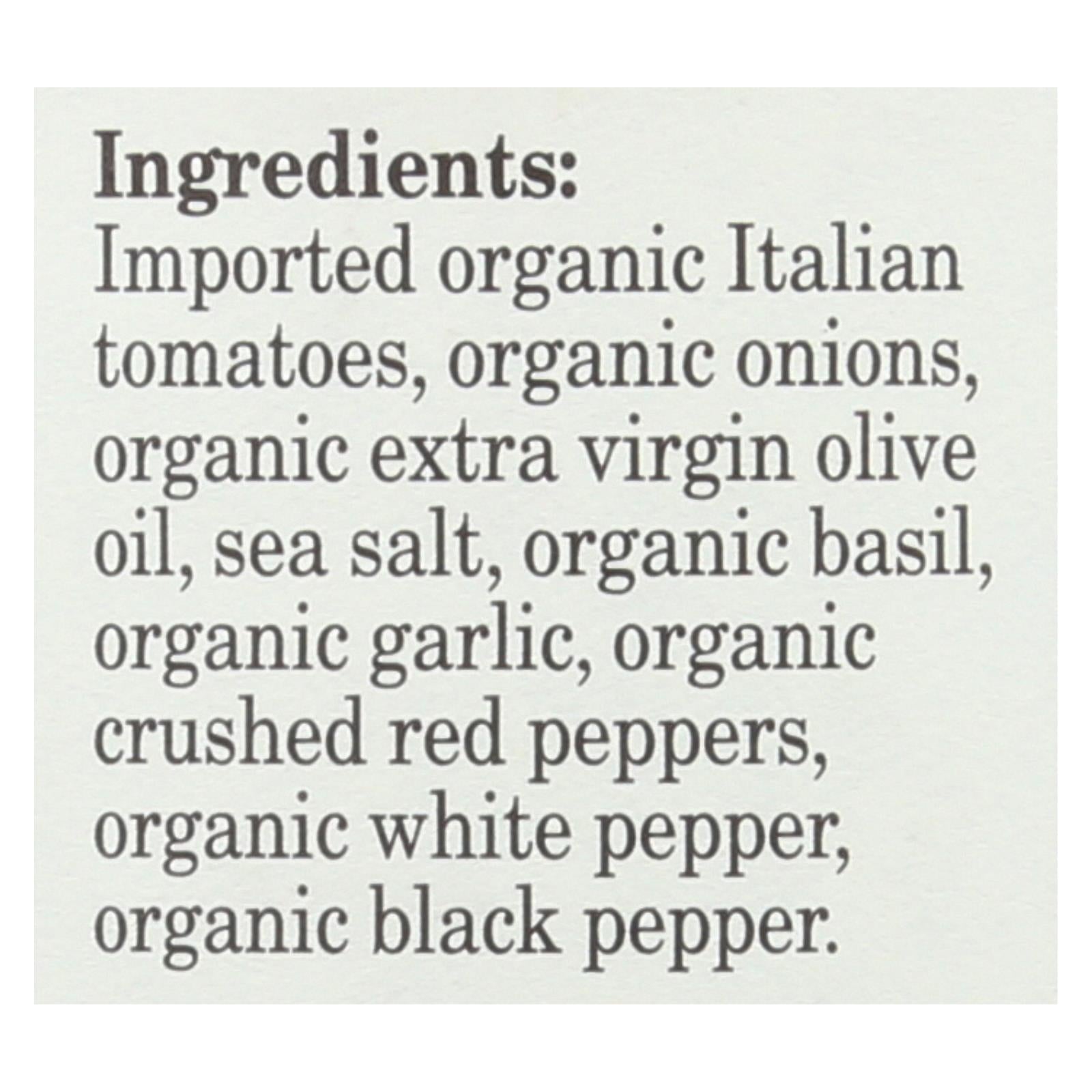 Organico Bello Marinara Pasta Sauce - Spicy - Case of 6 - 25 oz.