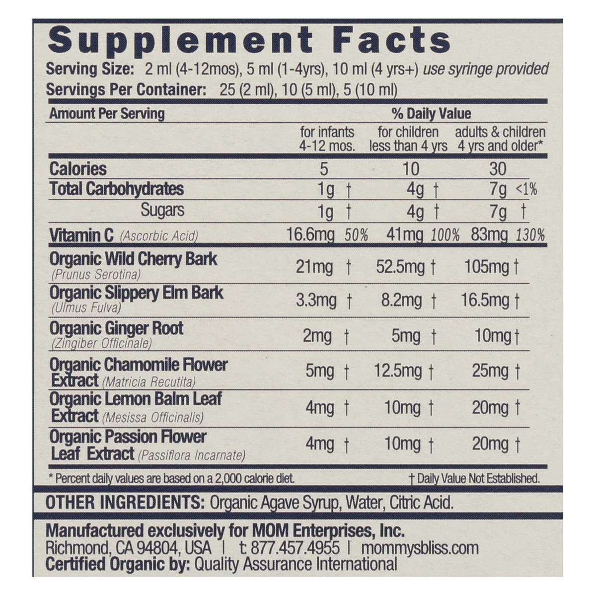 Mommy's Bliss - Cgh Syrup Baby Nght Tm - 1 Each - 1.67 FZ