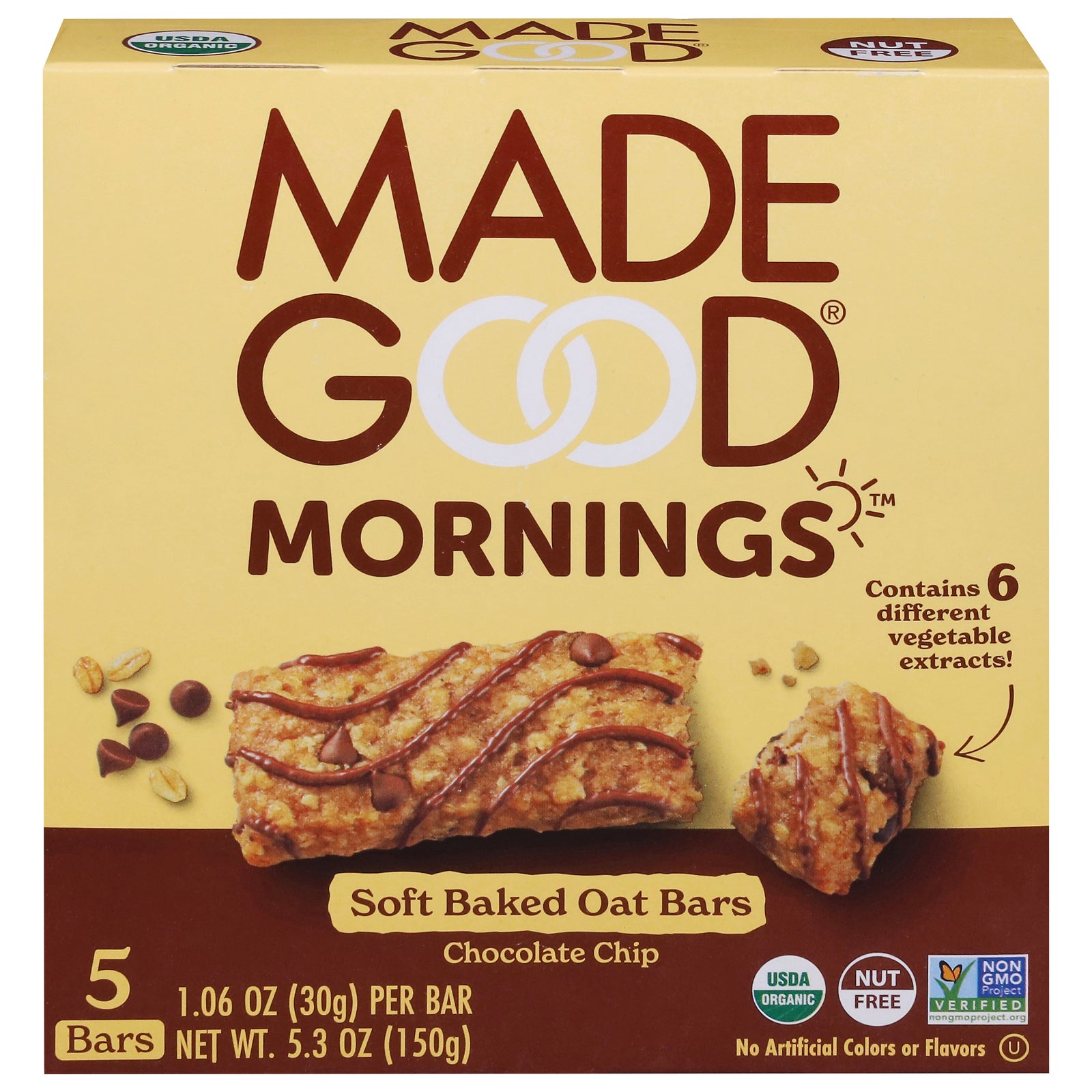 Made Good - Oat Bar Og2 Choc Chip Sft - CS of 6-5.3 OZ