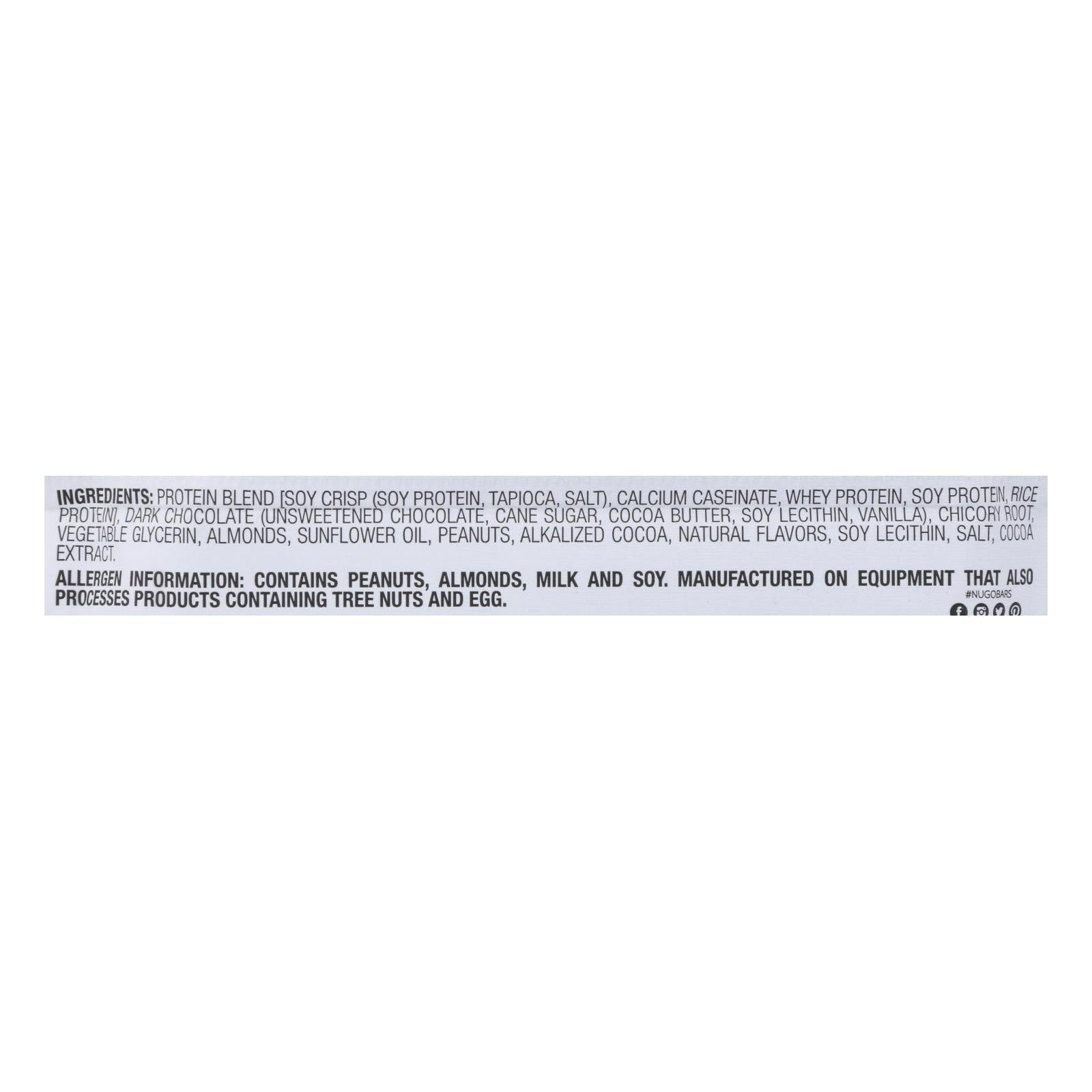NuGo Nutrition Bar - Slim - Brownie Crunch - 1.59 oz Bars - Case of 12
