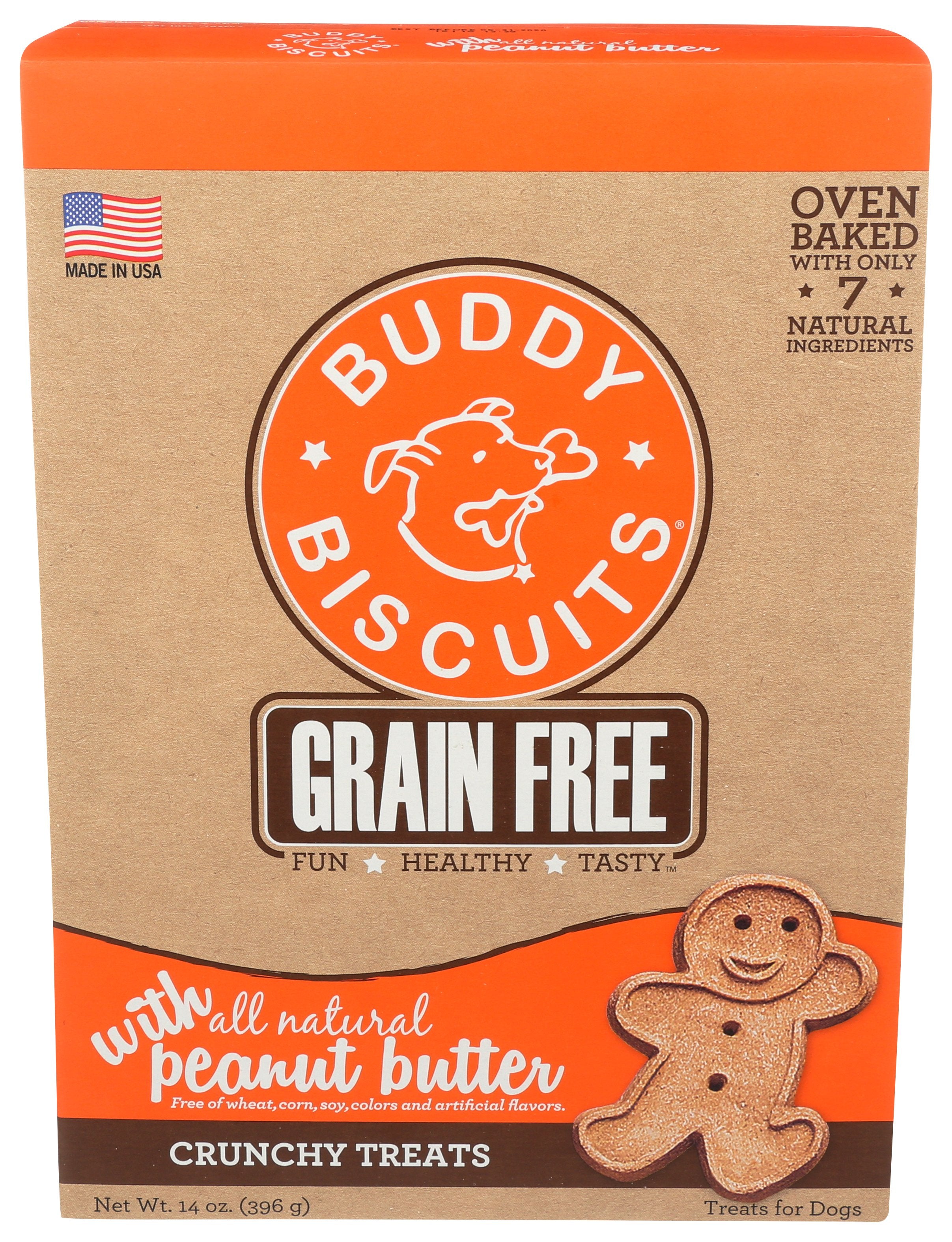 BUDDY BISCUITS TREAT BAKED DOG PNUT BTTR - Case of 6