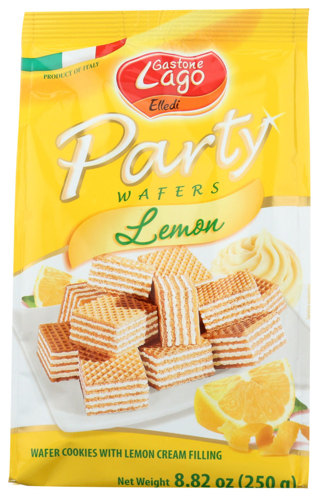 Gastone Lago Party Wafers Lemon - Case of 10 - 8.82 oz
