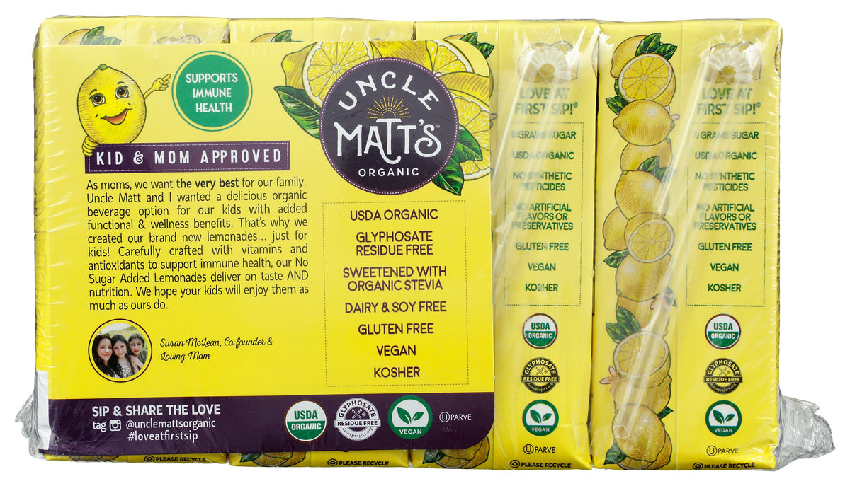 UNCLE MATTS ORGANIC JUICE BOX LEMONADE 8PK - Case of 4