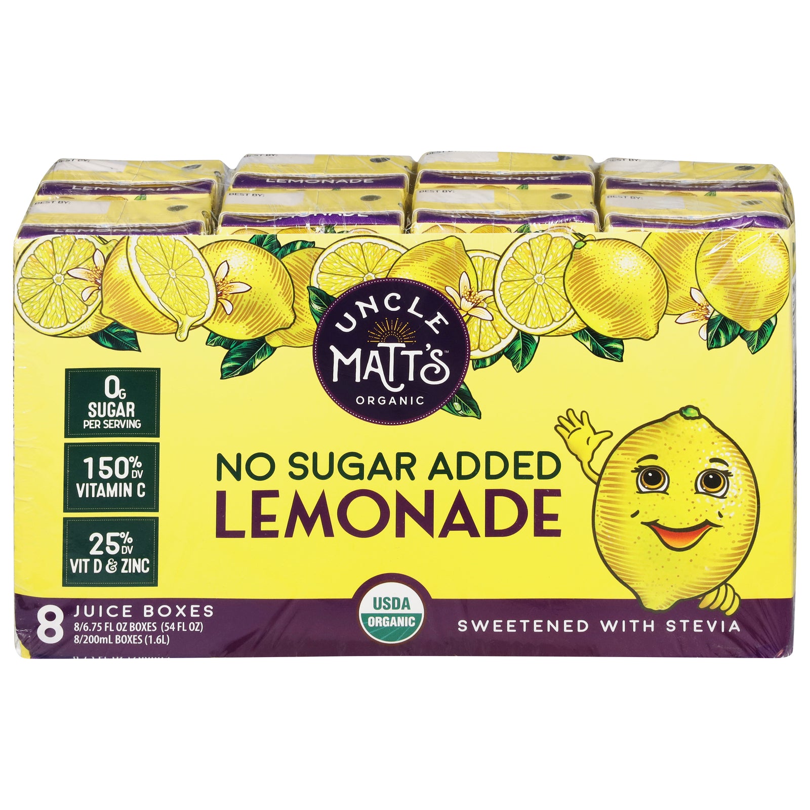 Uncle Matt's Organic - Lemonade Og2 Juice Box - CS of 4-8/6.75FZ