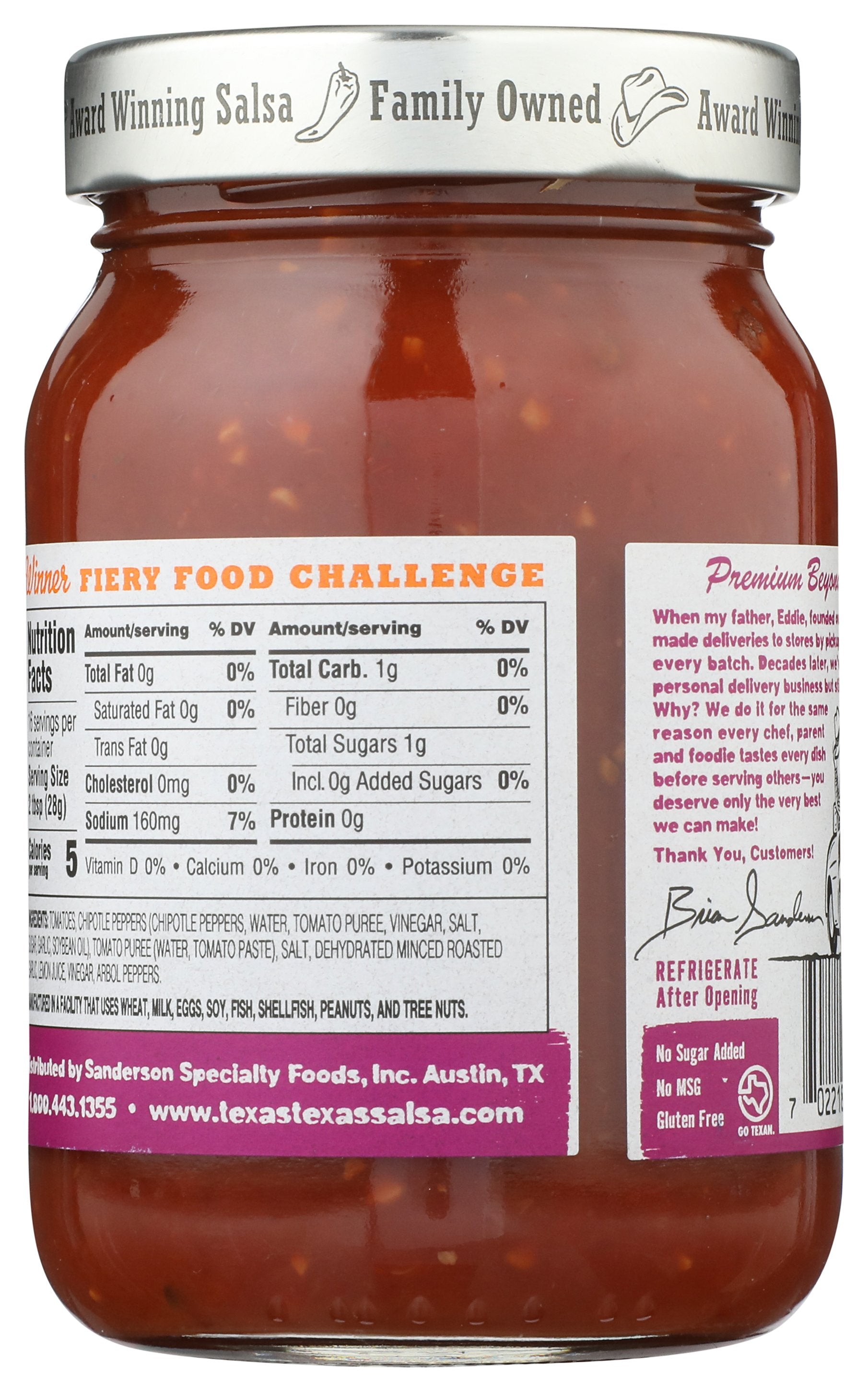TEXAS TEXAS SALSA TACO TRUCK STYLE - Case of 6