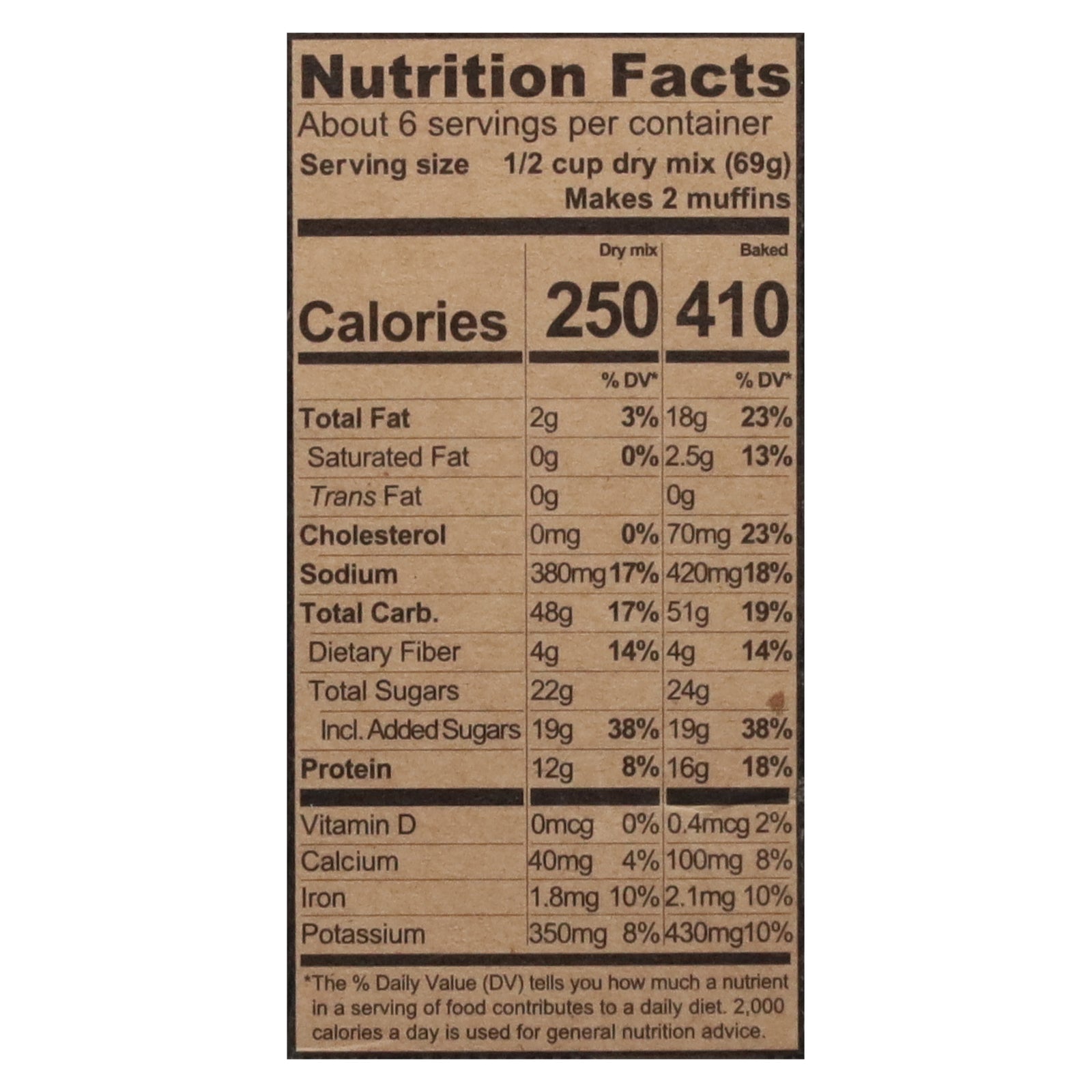 Kodiak Cakes - Muffin Mix Banana - CS of 6-14 OZ