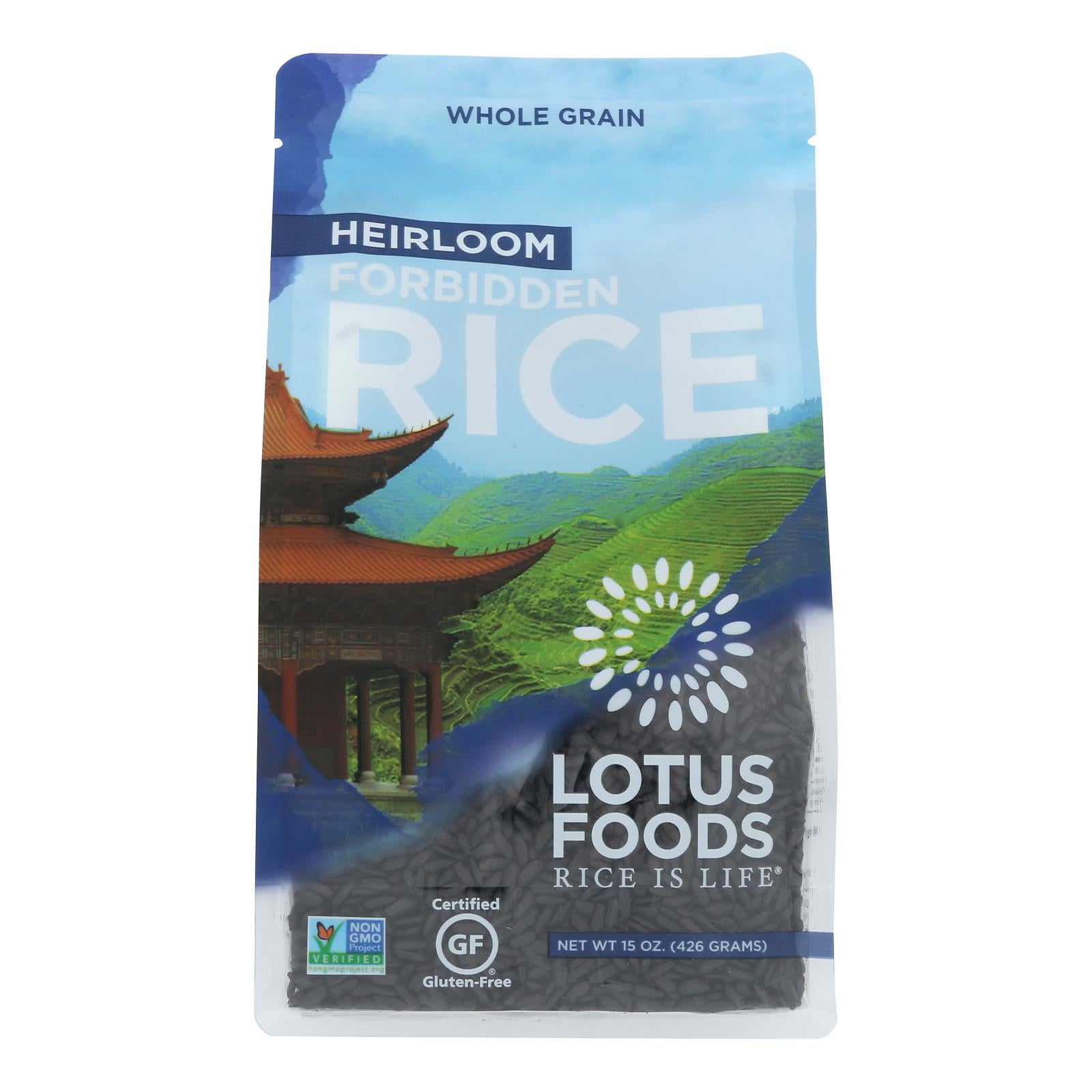 Lotus Foods Heirloom Forbidden Black Rice - Case Of 6 - 15 Oz.
