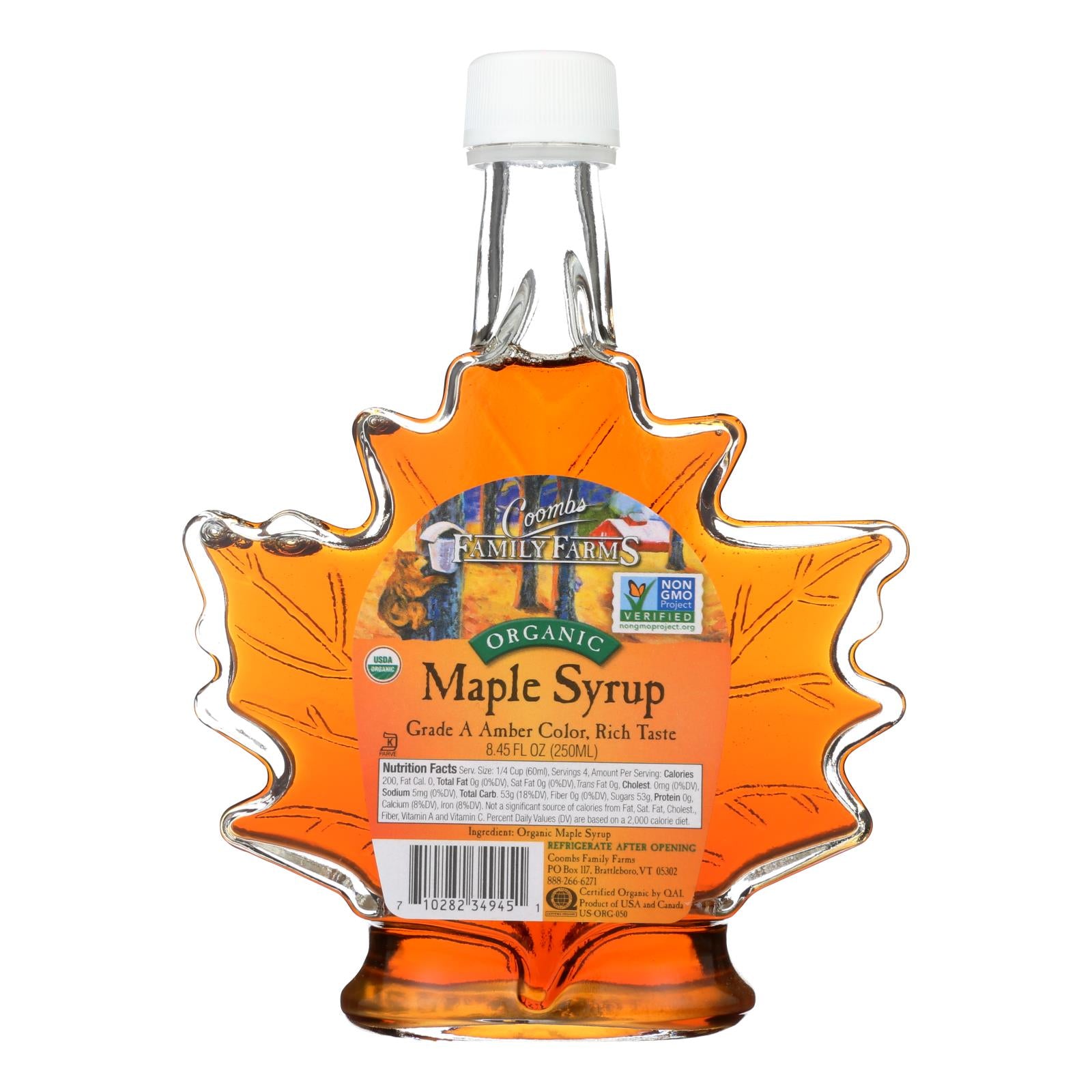 Coombs Family Farms - Maple Syr Gr A Amb Leaf - Case of 12-8.45 OZ