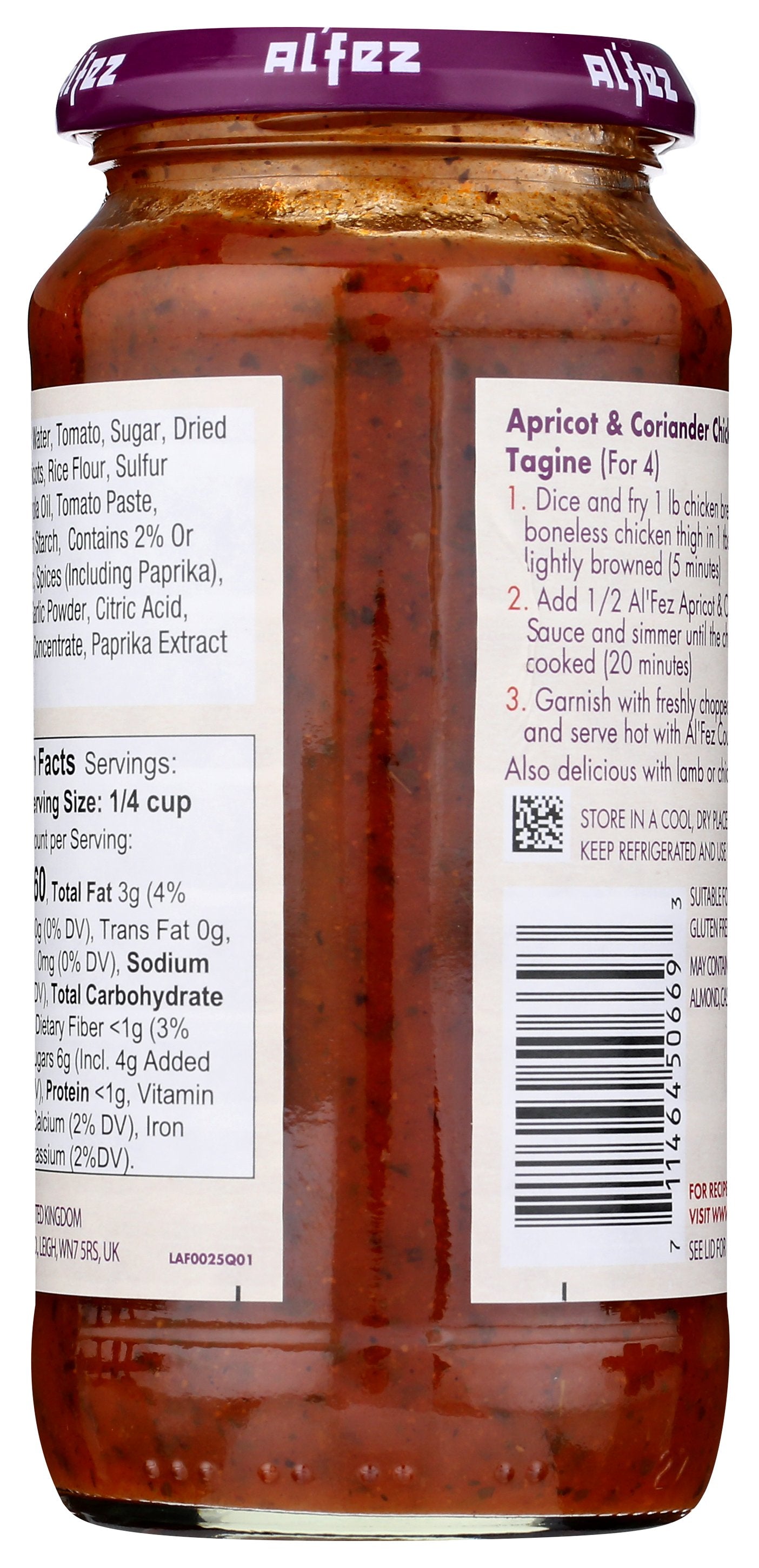AL FEZ SAUCE APRICOT CORIANDER - Case of 6