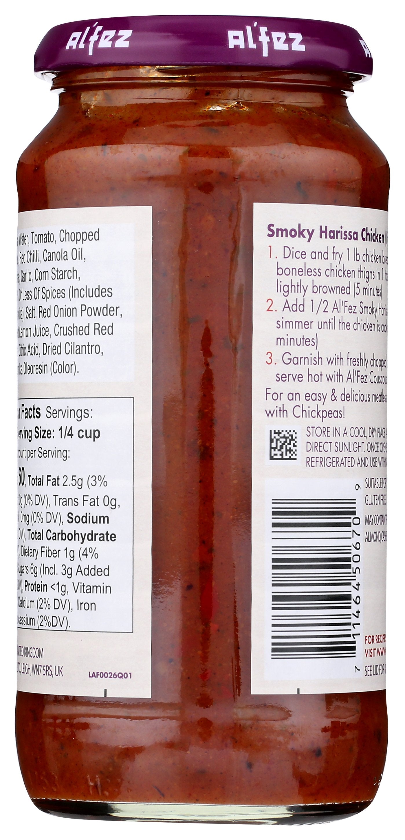 AL FEZ SAUCE SMOKY HARISSA CHCKN - Case of 6
