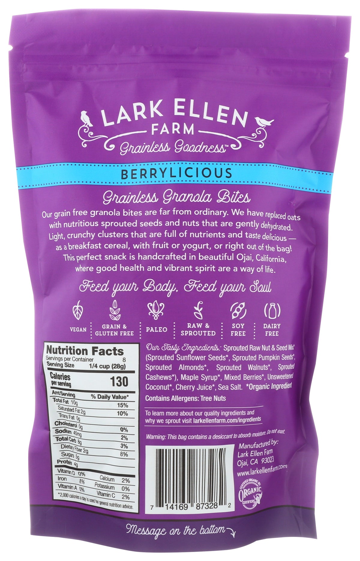LARK ELLEN FARM GRANOLA BITES BERRYLICIS - Case of 6
