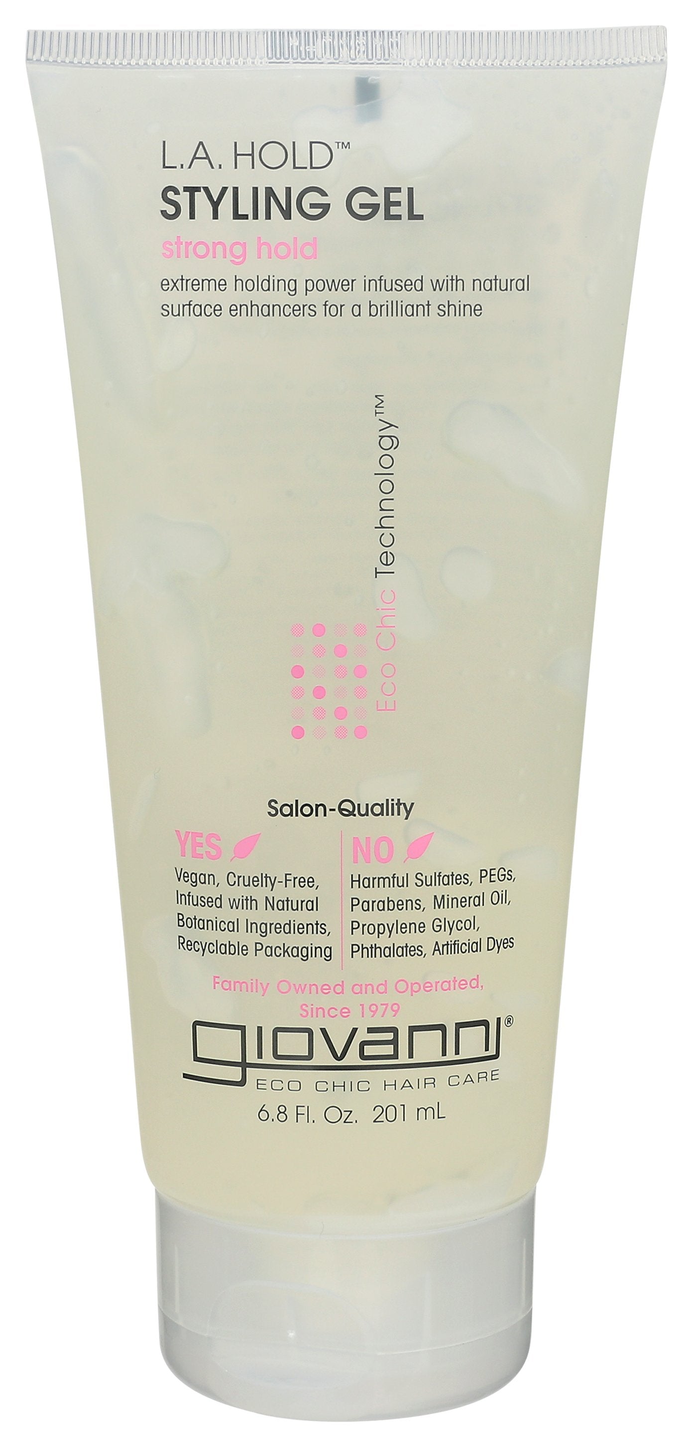 GIOVANNI COSMETICS HAIR GEL LA HOLD NATU - Case of 3