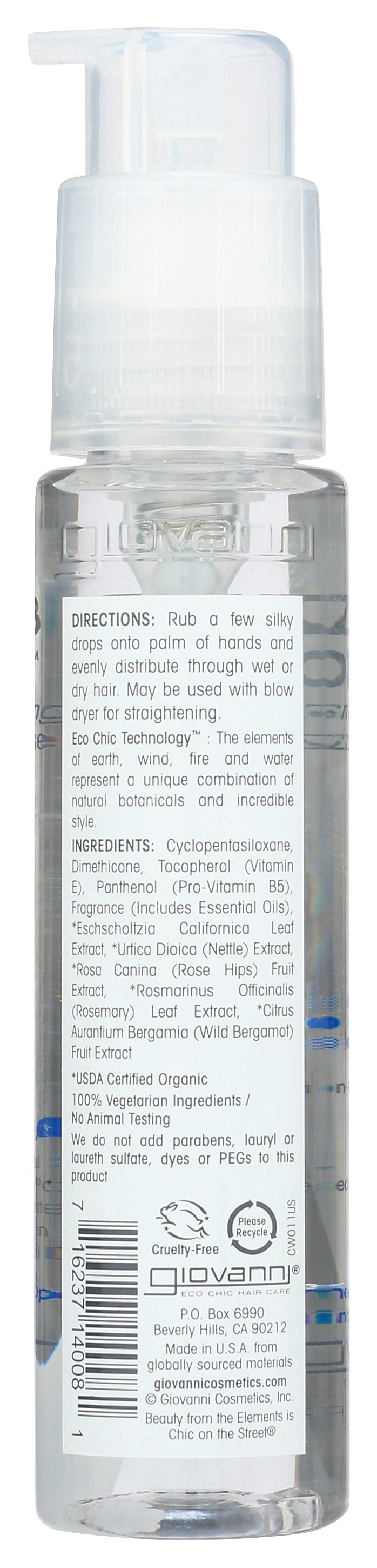 GIOVANNI COSMETICS HAIR FRIZZ BE GONE - Case of 3