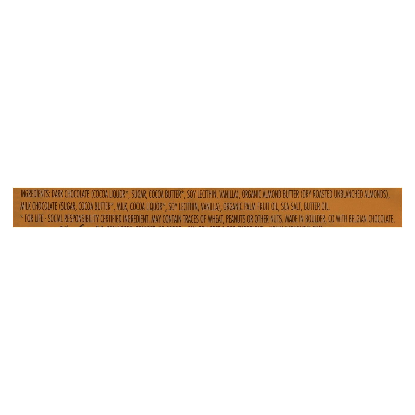 Chocolove - Cup Almond Butter Dark Chocolate - Case of 10-1.2 Ounces