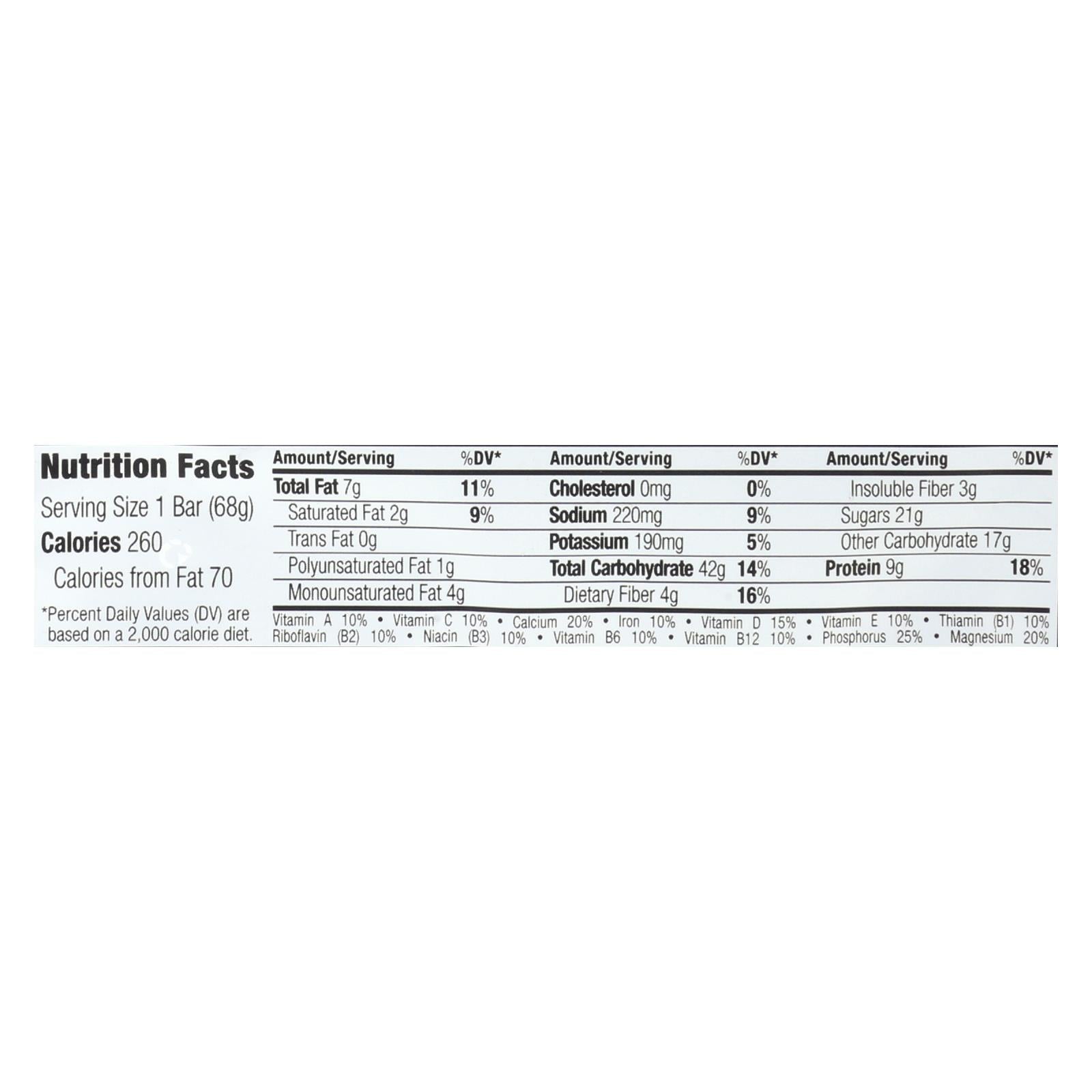 Clif Bar - Organic White Chocolate Macadamia Nut - Case of 12 - 2.4 oz
