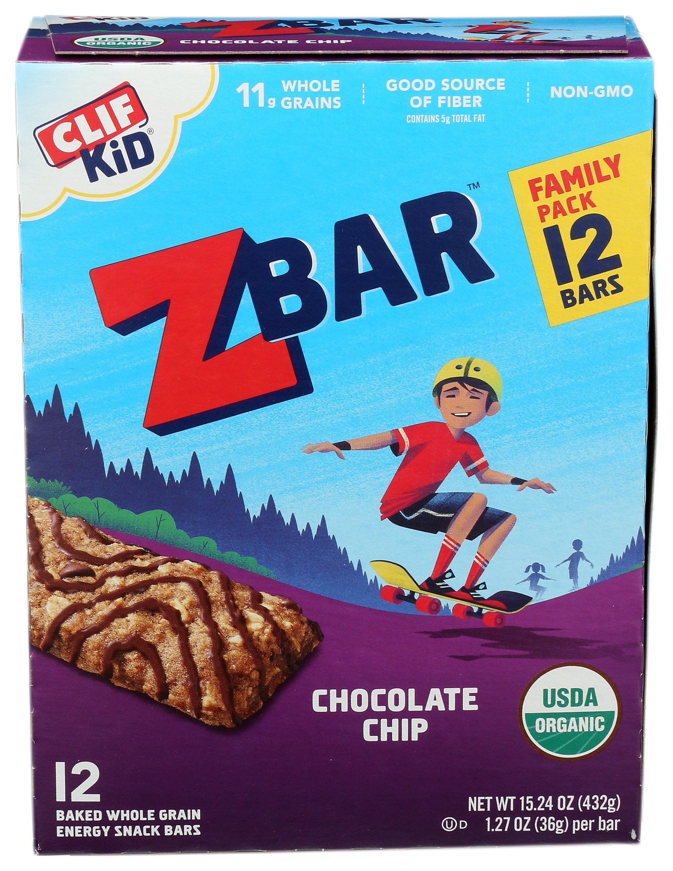CLIF KID ZBAR CHOC CHIP 12PC - Case of 6